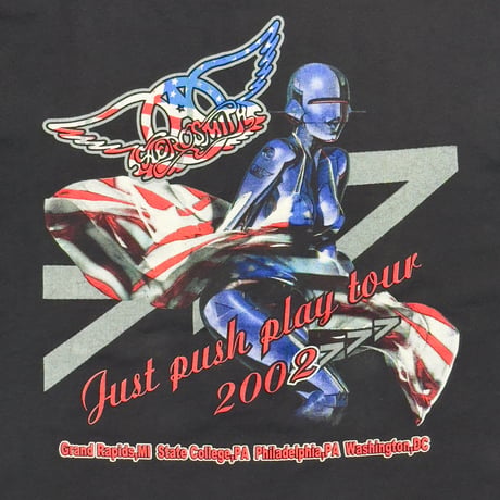 AERO SMITH 2002 SORAYAMA JUST PUSH PLAY TOUR LS BLACK DELTA XL 6090
