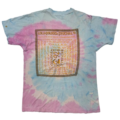 LOLLAPALOOZA 92 TIEDYE FRUIT OF THE LOOM LARGE 0897
