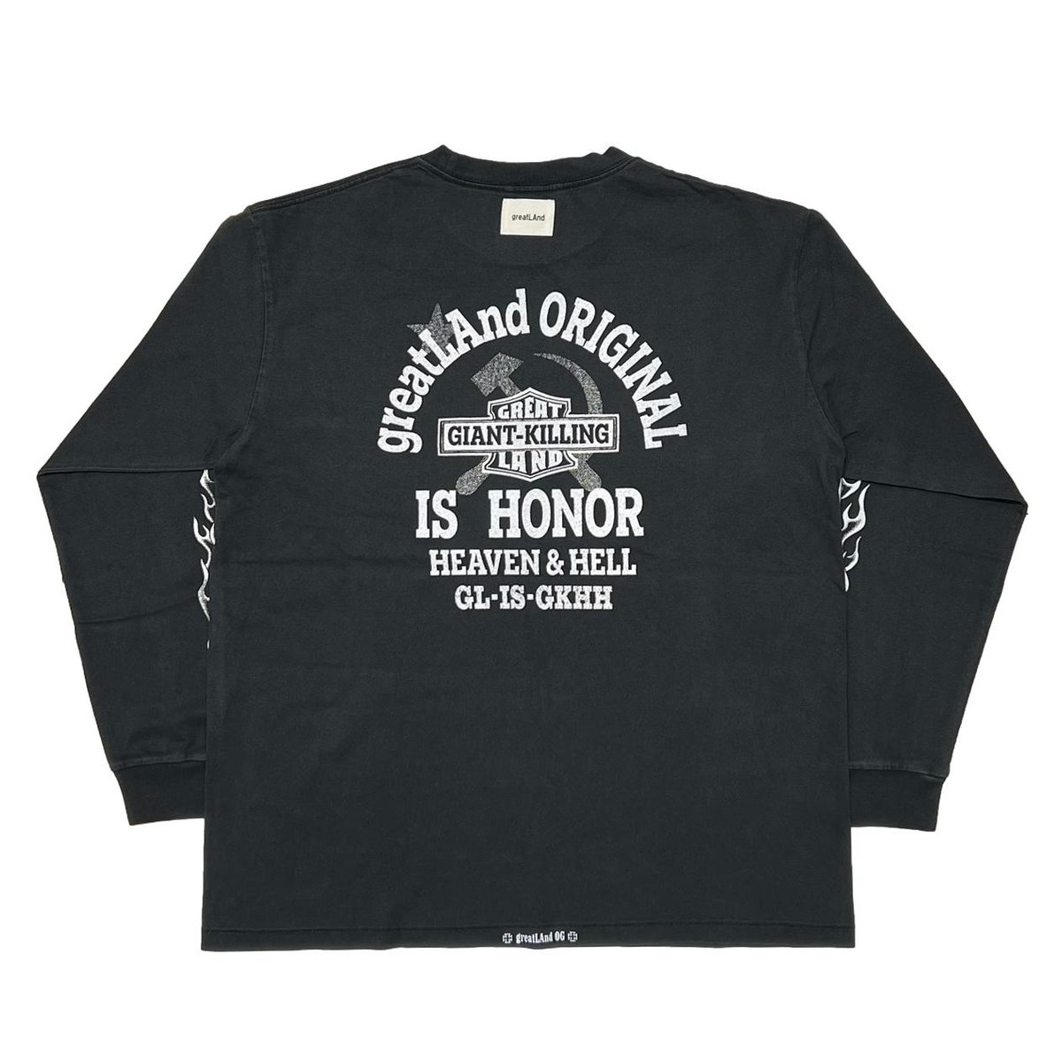 トップス greatLAnd KIMERA HD LS ONEITA XL 5years greatLAnd ORIGINAL KIMERA HD LS × ONEITA 5YEARS