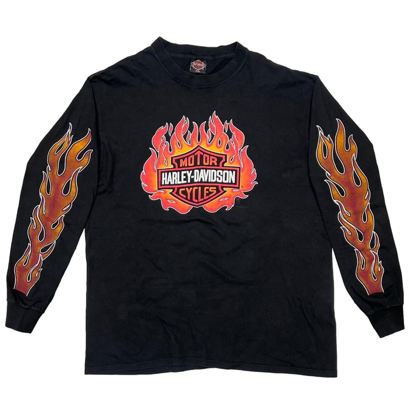 Harley-Davidson Tribal Flame 00s LS Tシャツ