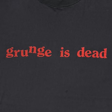 OLD & VINTAGE grunge is dead BOOTLEG LS BLACK FITS XL 6875