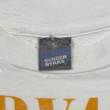 NIRVANA IN UTERO LS WHITE SCREEN STARS XL 9573