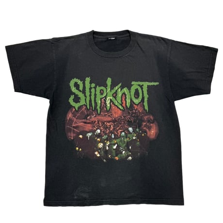Slipknot 2002 MEMBER & MAGGOT GREEN TEXT LOGO FITS LARGE 1748