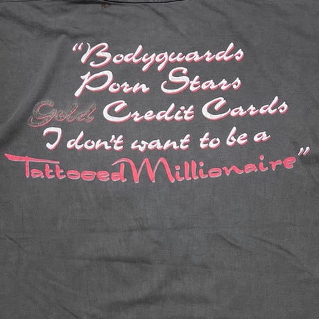 BRUCE DICKINSON TATTOOED MILLIONAIRE 1990 EURO FITS XL 5407