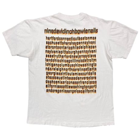NINE INCH NAILS DAVID BOWIE TOUR 1995 WHITE anvil LARGE 8772