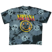 NIRVANA SMILE NEVERMIND IN UTERO UNPLUGGED BLUE TIE DYE XL 9116