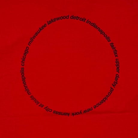 oasis 1994 BOX LOGO BACK CIRCLE LOGO RED FRUIT OF THE LOOM XL 2016