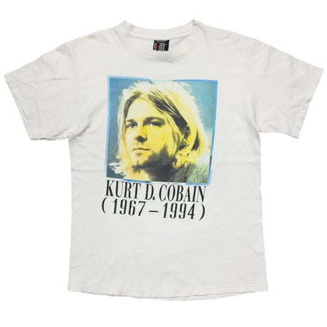 NIRVANA KURT COBAIN MEMORIAL ADULT WHITE giant BY TULTEX LARGE 6604