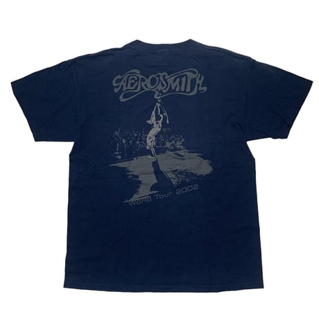 AERO SMITH 2002 JUST PUSH PLAY TEE NAVY GIANT LARGE 5404