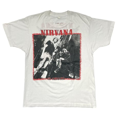 NIRVANA LIVE IN CONCERT BOOTLEG WHITE FITS MEDIUM 0803