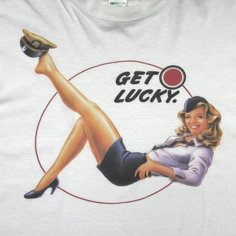LUCKY STRIKE PINNUP GIRL GET LUCKEY WHITE LARGE 7956