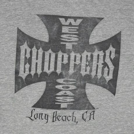 WEST COAST CHOPPERS IRON CROSS LONG BEACH CA LS ASH GREY FITS LARGE 8648