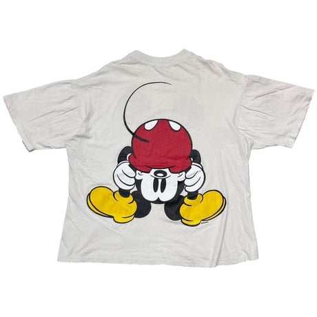 DISNEY VINTAGE DOUBLE SIDE MICKEY WHITE FITS XL 9949