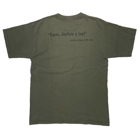 RAGE AGAINST THE MACHINE 1997 EMILIANO ZAPATA TEE OLIVE GIANT LARGE 7312