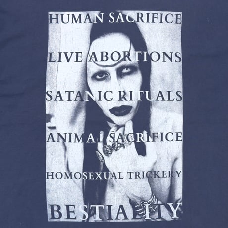 MARILYN MANSON BESTIALITY ROMANS 6:23 BOOTLEG NAVY FITS XL 5061