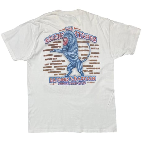 ROLLING STONES LIP&TONGUE AMERICAN FLAG TOUR 97/98 WHITE DELTA LARGE 7828