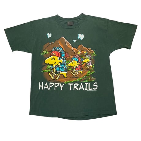 PEANUTS WOODSTOCK HAPPY TRAILS DOUBLE SIDE GREEN CHANGES LARGE 4348