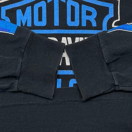 HARLEY DAVIDSON 	BLUE EMBLEM MILWAUKEE, WI ARM FLAME LS LARGE 2907