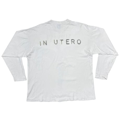 NIRVANA IN UTERO LS WHITE SCREEN STARS FITS XL 8909