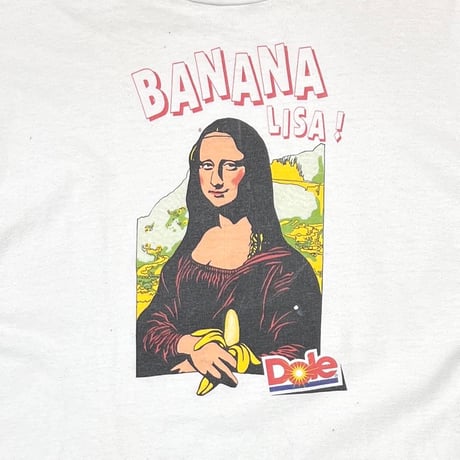 Dole BANANA LIZA MONALIZA PARODY WHITE HANES XL 3731