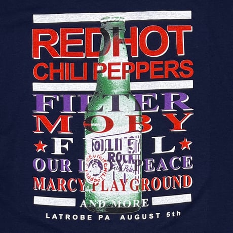 RED HOT CHILI PEPPERS ROLLING ROCK TOWN FAIR NAVY GILDAN XL 8146