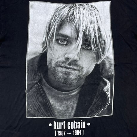 NIRVANA KURT COBAIN MEMORIAL BLACK XL 7841