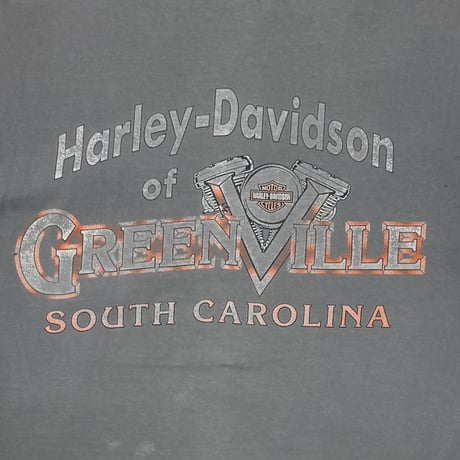 HARLEY DAVIDSON GREEN VILLE SOUTH CALIFORNIA POCKET TEE FADED BLACK LARGE 2166