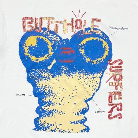 BUTTHOLE SURFERS INDEPENDENT WORM SALOON TOUR WHITE FRUIT OF THE LOOM XL 9256