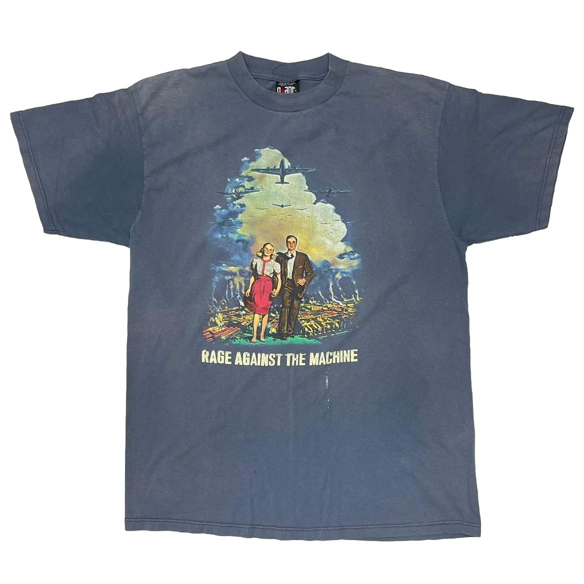 RAGE AGAINST THE MACHINE down rodeoTシャツ RAGE AGAINST THE MACHINE DOWN RODEO SLATE BLUE