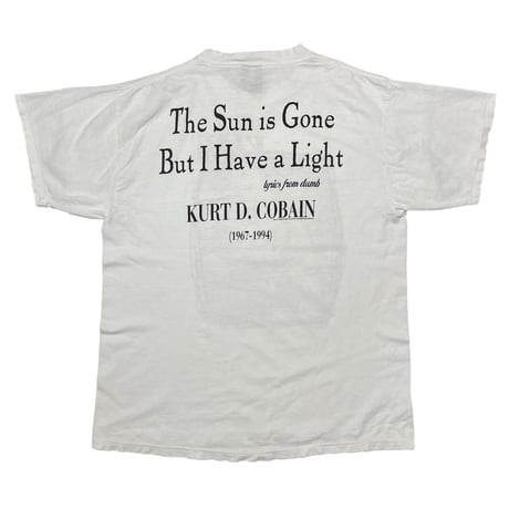NIRVANA KURT COBAIN MEMORIAL UNPLUGGED WHITE GIANT BY TULTEX XL 8158