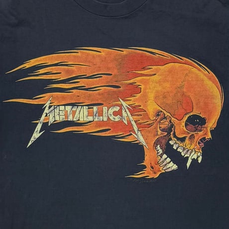 METALLICA SIDE FLAMING PUSHEAD SKULL LS FITS LARGE 0983