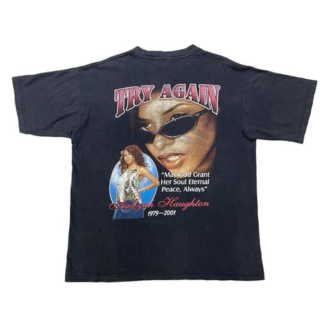 AALIYAH RAP TEE MEMORIAL TRY AGAIN LARGE 6368