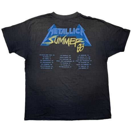 METALLICA 1988 DAMAGED JUSTICE PUSHEAD TOUCH OF GOLD XL 2766