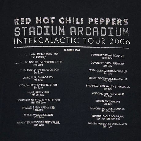 RED HOT CHILI PEPPERS STADIUM ARCADIUM INTERCALACTIC TOUR 2006 GILDAN LARGE 7097