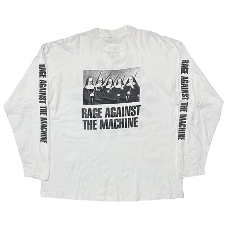 RAGE AGAINST THE MACHINE NUS & GUNS LS WHITE FITS XL 0180
