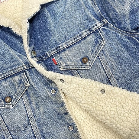 LAST OF STORE VINTAGE LEVI'S DENIM BOA SHERPA JACKET MEDIUM 1426