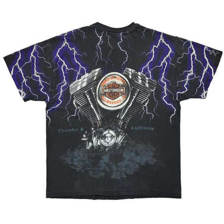 HARLEY DAVIDSON THUNDER & LIGHTNING BLACK LARGE 7464