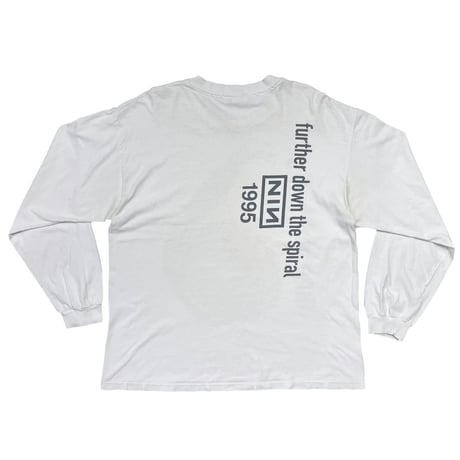 NINE INCH NAILS 1994 FURTHER DOWN THE SPIRAL LS WHITE HANES XL 0344