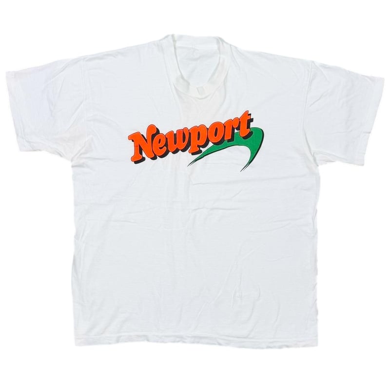 Newport グラフィックプリント Tシャツ X-LARGE ホワイト 非売品 Newport LOGO ORANGE/GREEN WHITE FITS XL 0553 |