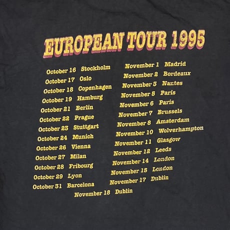 FOO FIGHTERS EUROPEAN TOUR 1995 LS FITS LARGE 6412