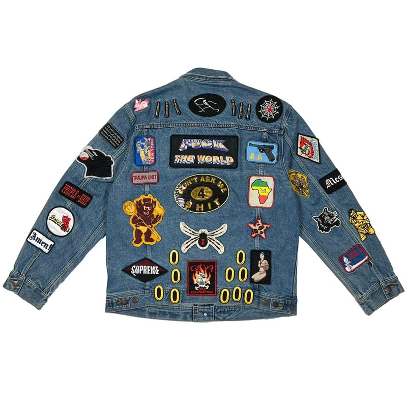 Supreme PATCHES DENIM TRUCKER JACKET INDIGO XL