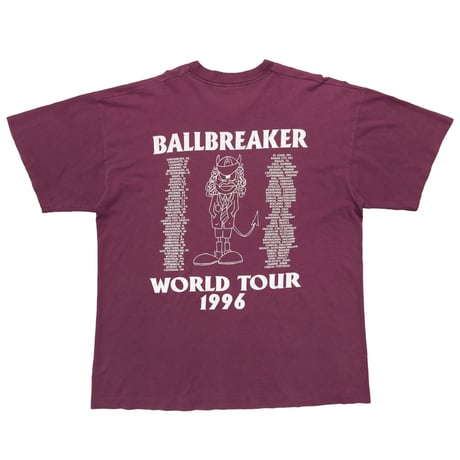 AC/DC BALLBREAKER WORLD TOUR 1996 BURGANDY FITS XL 4961
