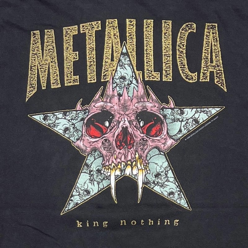 トップス llica King Nothing Skull Tee XL Navy METALLICA KING NOTHING T-Shirt / ロックファッション / バンドT