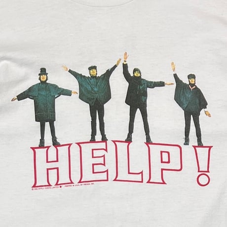 THE BEATLES 1990 HELP! I NEED SOMEBODY! WHITE FRUIT OF THE LOOM LARGE 7365