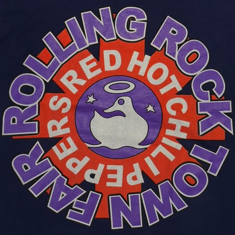 RED HOT CHILI PEPPERS ROLLING ROCK TOWN FAIR LS NAVY LARGE 2858