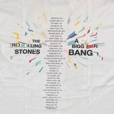 ROLLING STONES LIP & TONGUE A BIGGER BANG 2006 WHITE anvil XL 5498