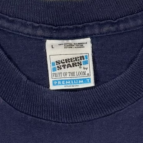 oasis UNION JACK BOX LOGO DOUBLE SIDE NAVY SCREEN STARS LARGE 9234