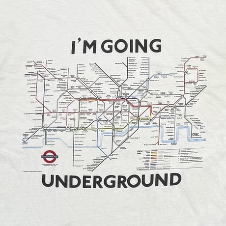 [MORE SALE] OLD & VINTAGE I'M GOING UNDERGROUND LONDON WHITE XL 9722