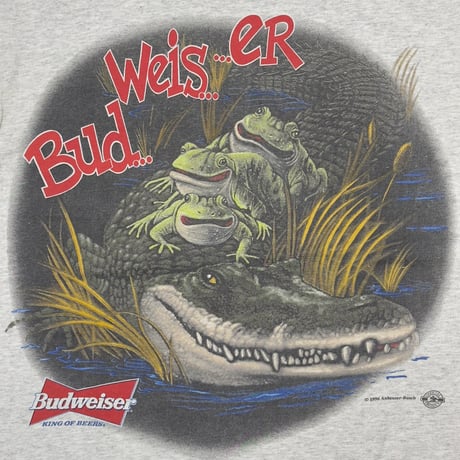 Budweiser 1996 3 FROGS AND CROCODILE GREY FITS XL 8120