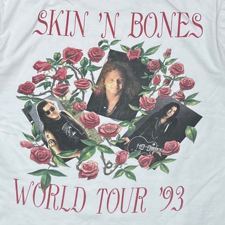 GUNS N' ROSES SKIN N' BONES WORLD TOUR 1993 WHITE BROCKUM XL 5368